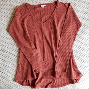 Sun & Shadow Oversized Tunic Sunset Orange